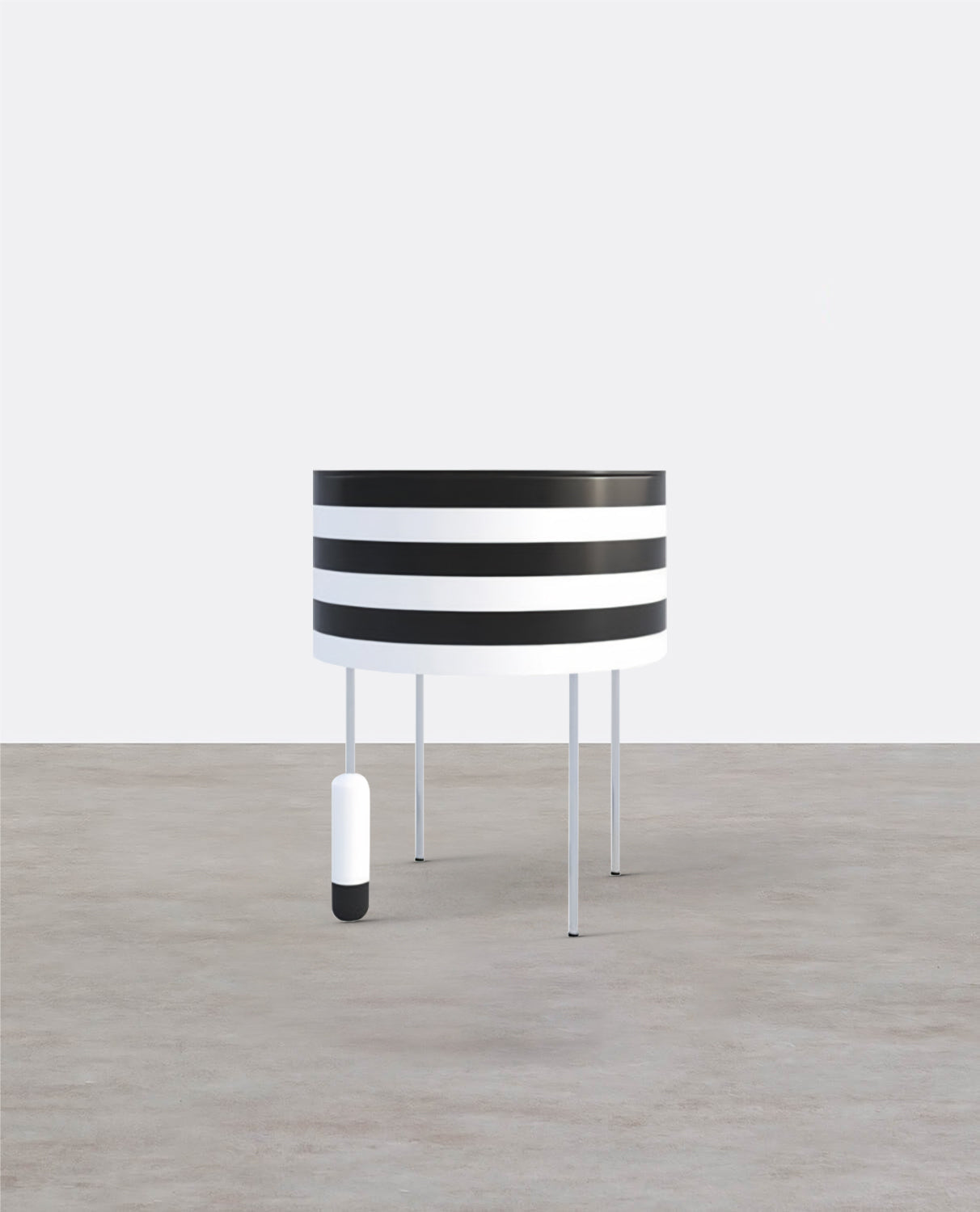 Ebro Side Table, Black And White-Weilai Concept