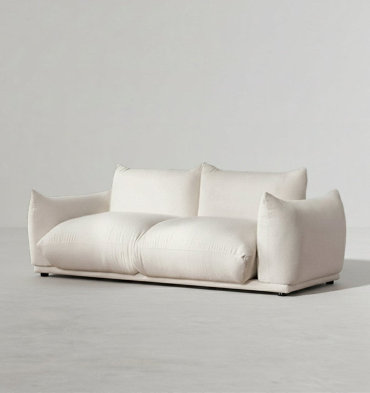 Isabella Two Seater, Three Seater Sofa, Boucle Or Velvet, White-Weilai Concept