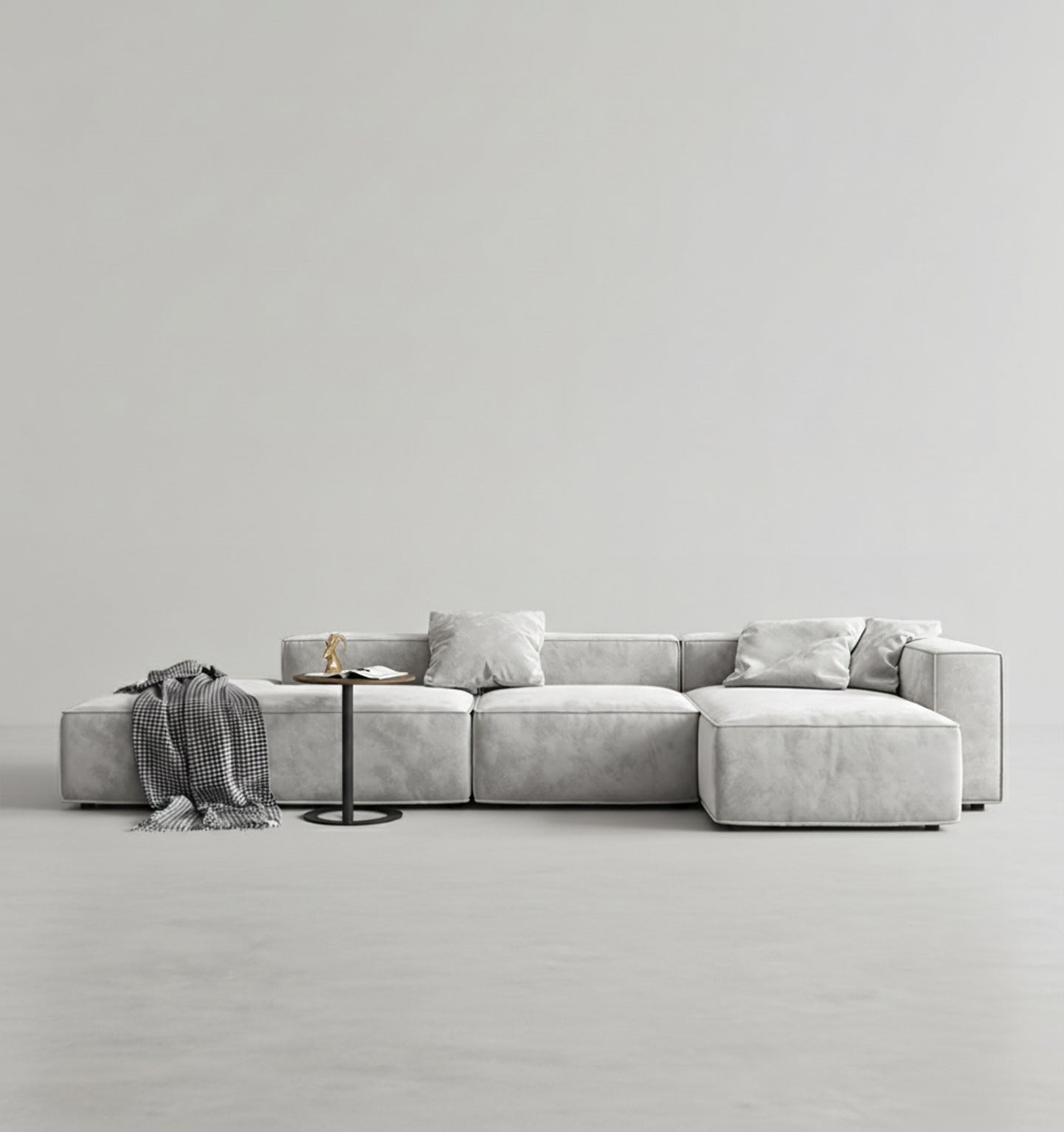 Yetta Three Seater, Four Seater Sofa, Corner Sofa, Grey Velvet - l shaped corner sofa cover