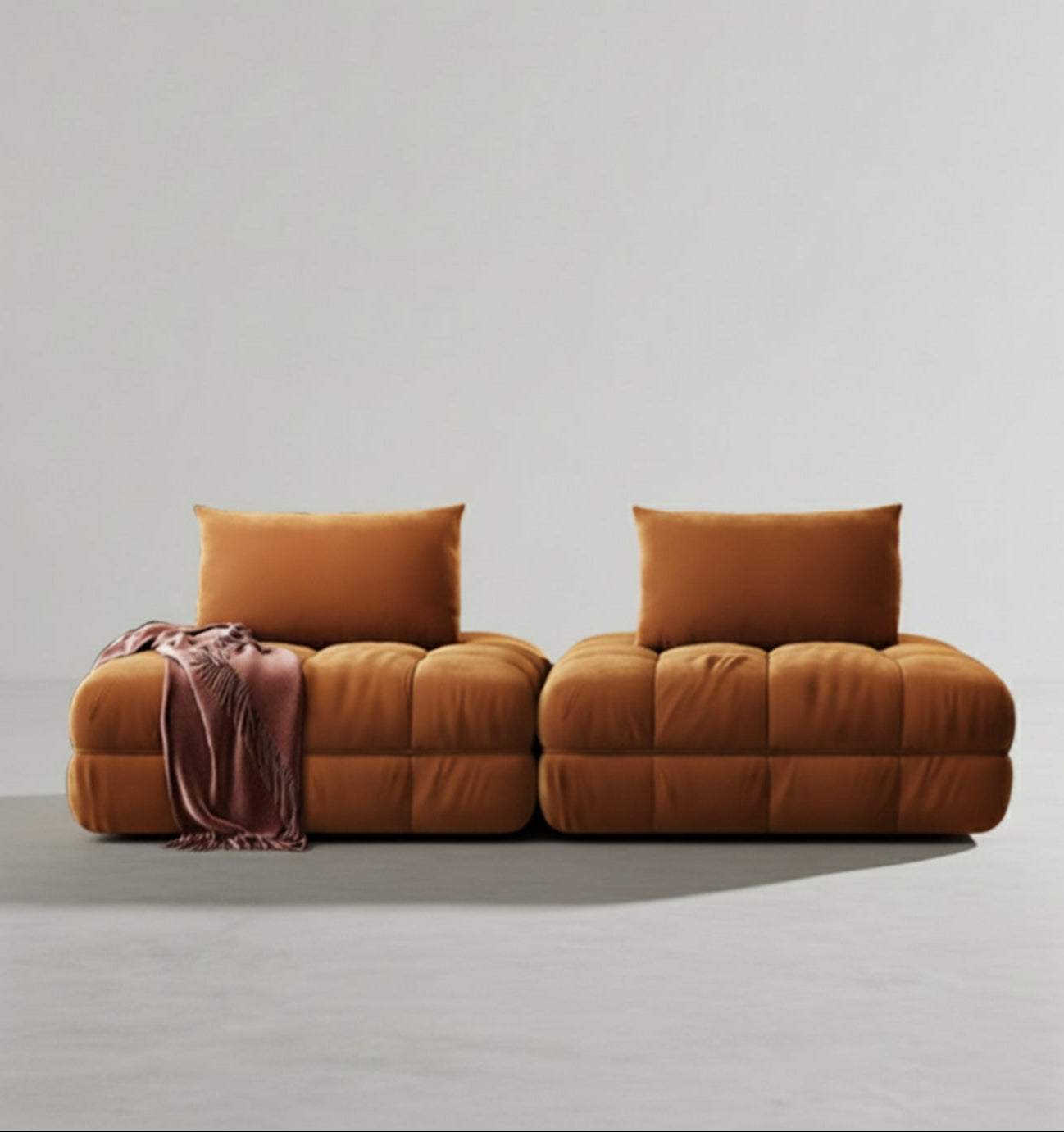 Paloma French Two Seater, Three Seater, Modular Sofa, Velvet - extending dining table and 6 chairs