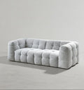 Zobah Two Seater, Three Seater Sofa, Grey Boucle - dining table for small space