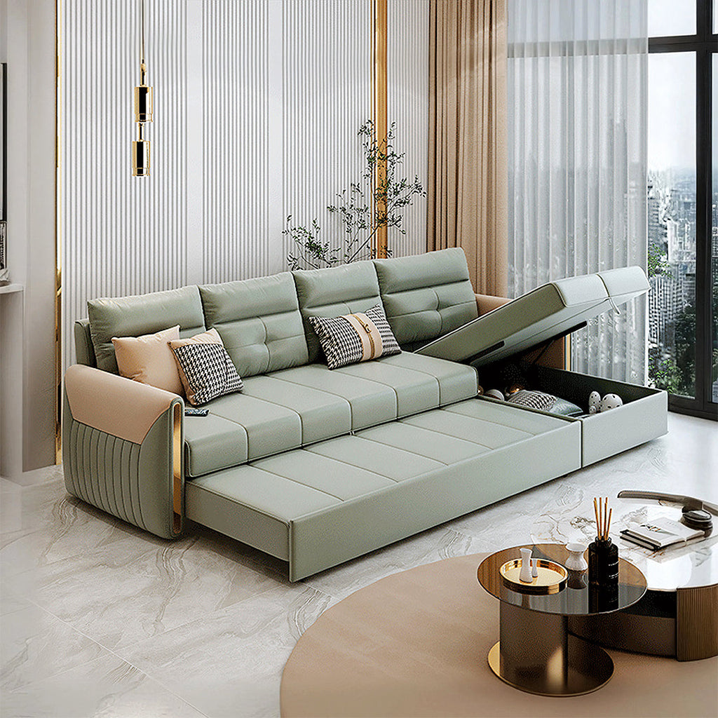 Malhotra L Shape Sofa Bed, Small Corner Sofa Bed with sofa corner red