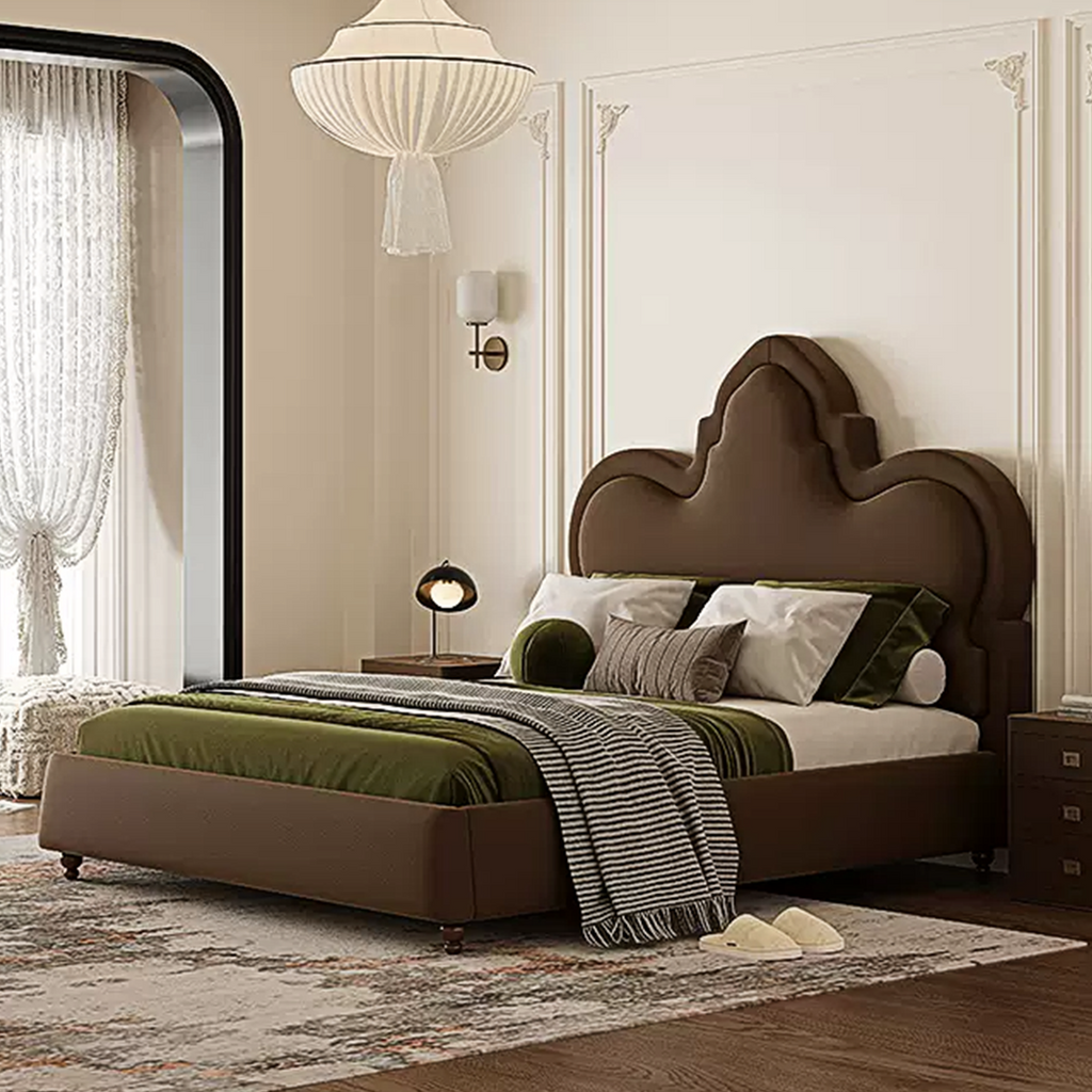 Thalia Wingback King Size Bed, Double Bed-Weilai Concept-Weilai Concept