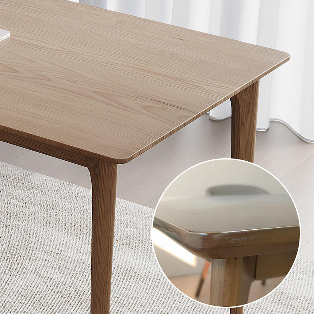 Mei Office Desk, Solid Wood, Ash Wood in a lifestyle setting with office desk for home office