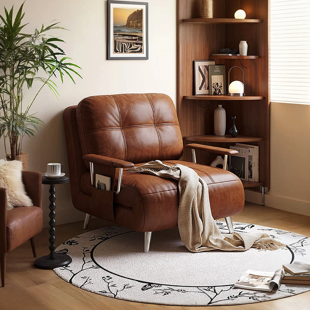 Riley Single Sofa Bed, Two Seater Sofa Bed, Black Leather - debenhams sofa bed