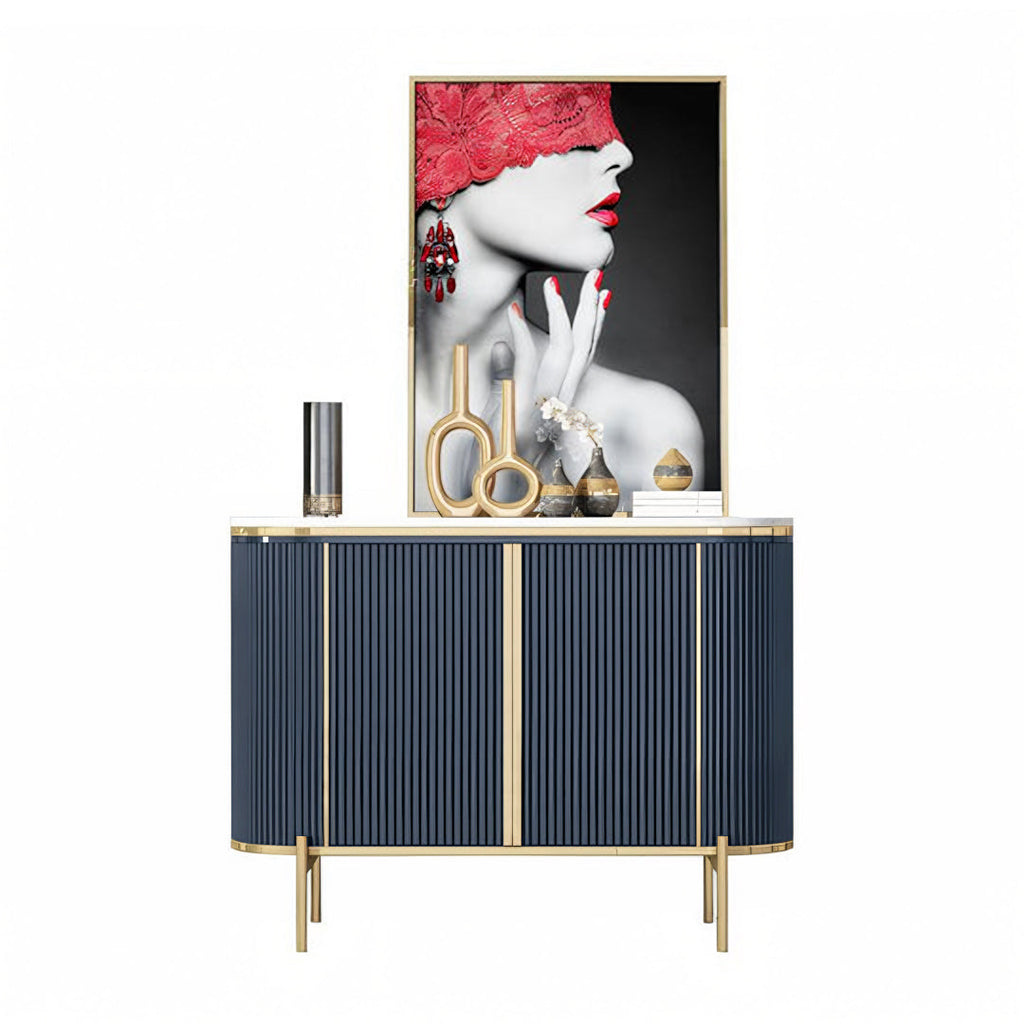 Elec Sideboard, Green & Gold with neptune sideboard