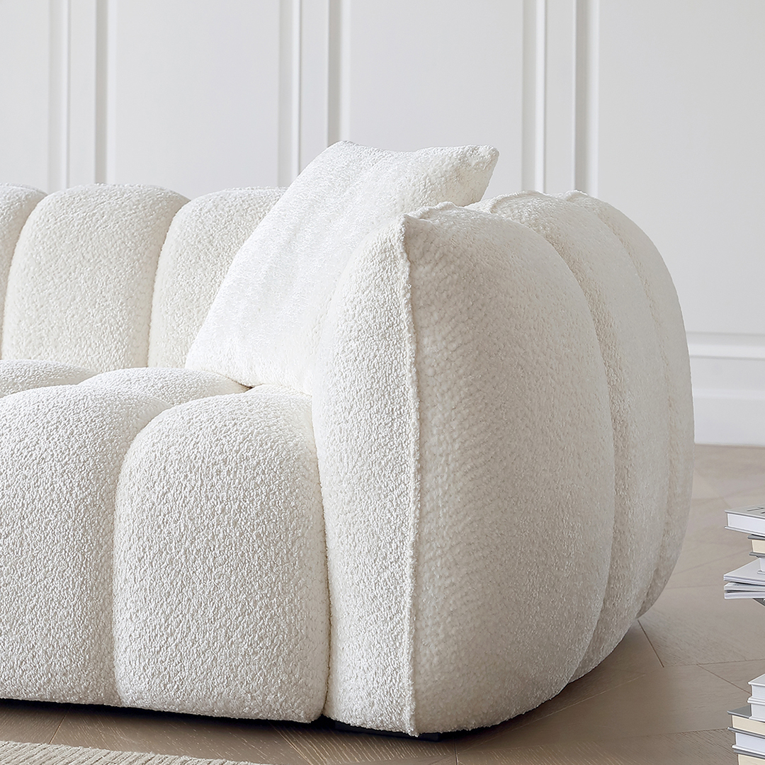 Oxley Pumpkin Single Seater Sofa, Armchair, White with dining tables on rugs