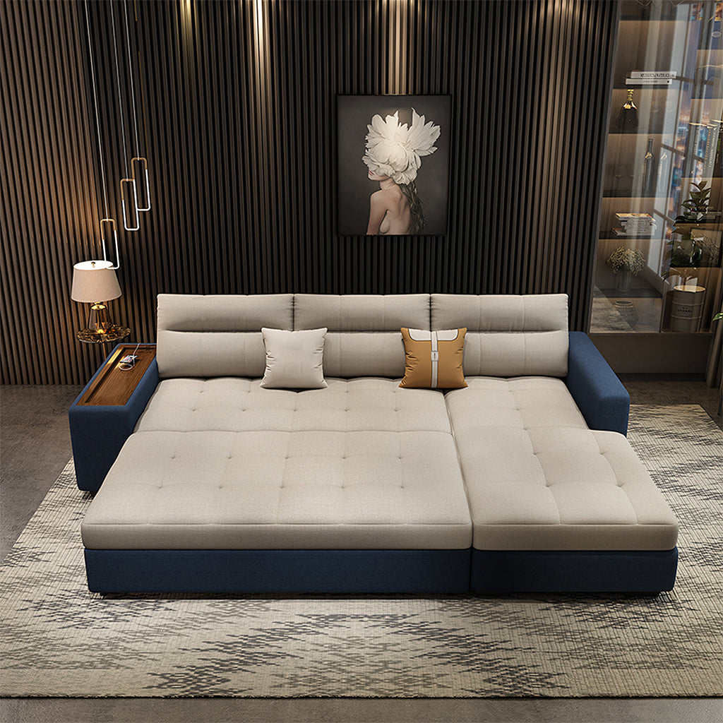 Lobo Sectional Sofa With Storage, Chaise Lounge Sofa Bed with double sofa bed