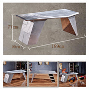 U8 Aviator Office Desk, Aviation Desk, Aluminium, side view of office desk chair pink