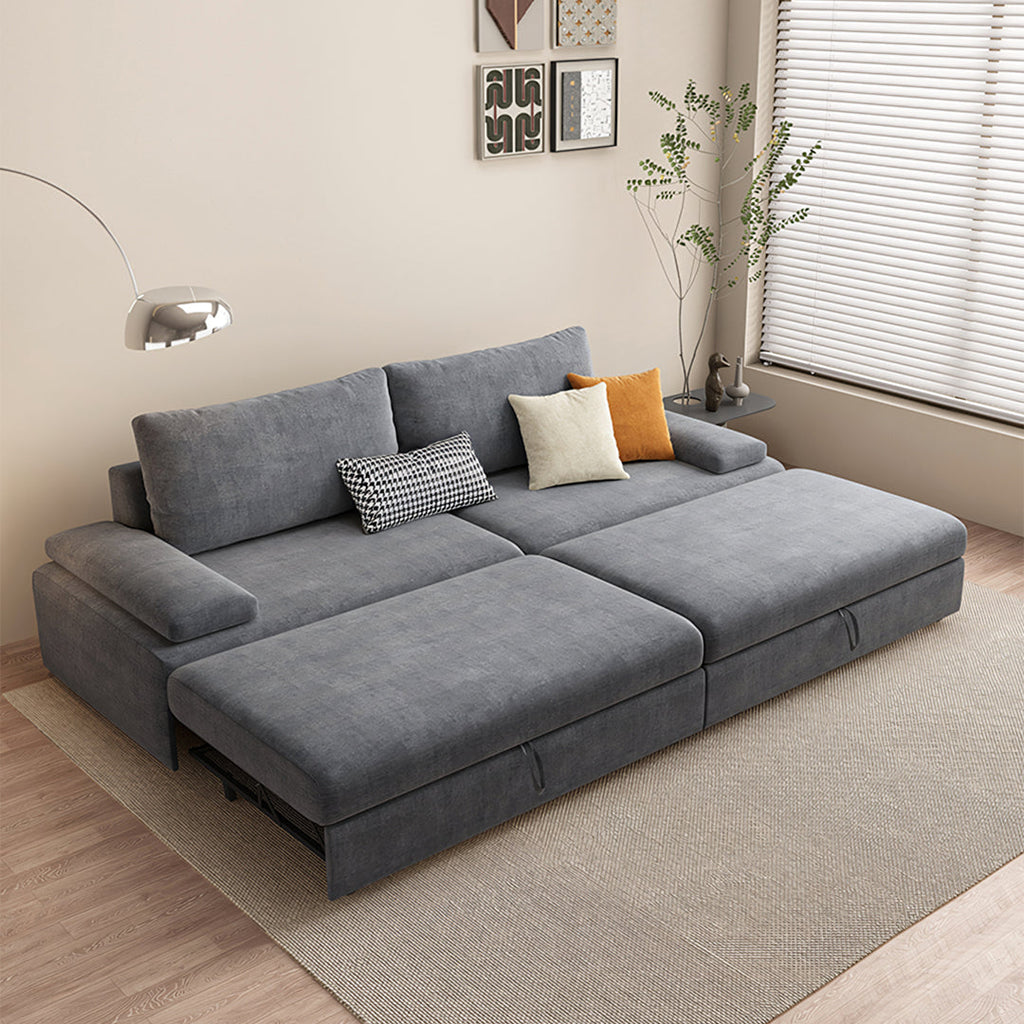 Molly Three Seater Sofa Bed, More Colours, side view of leather sofa beds