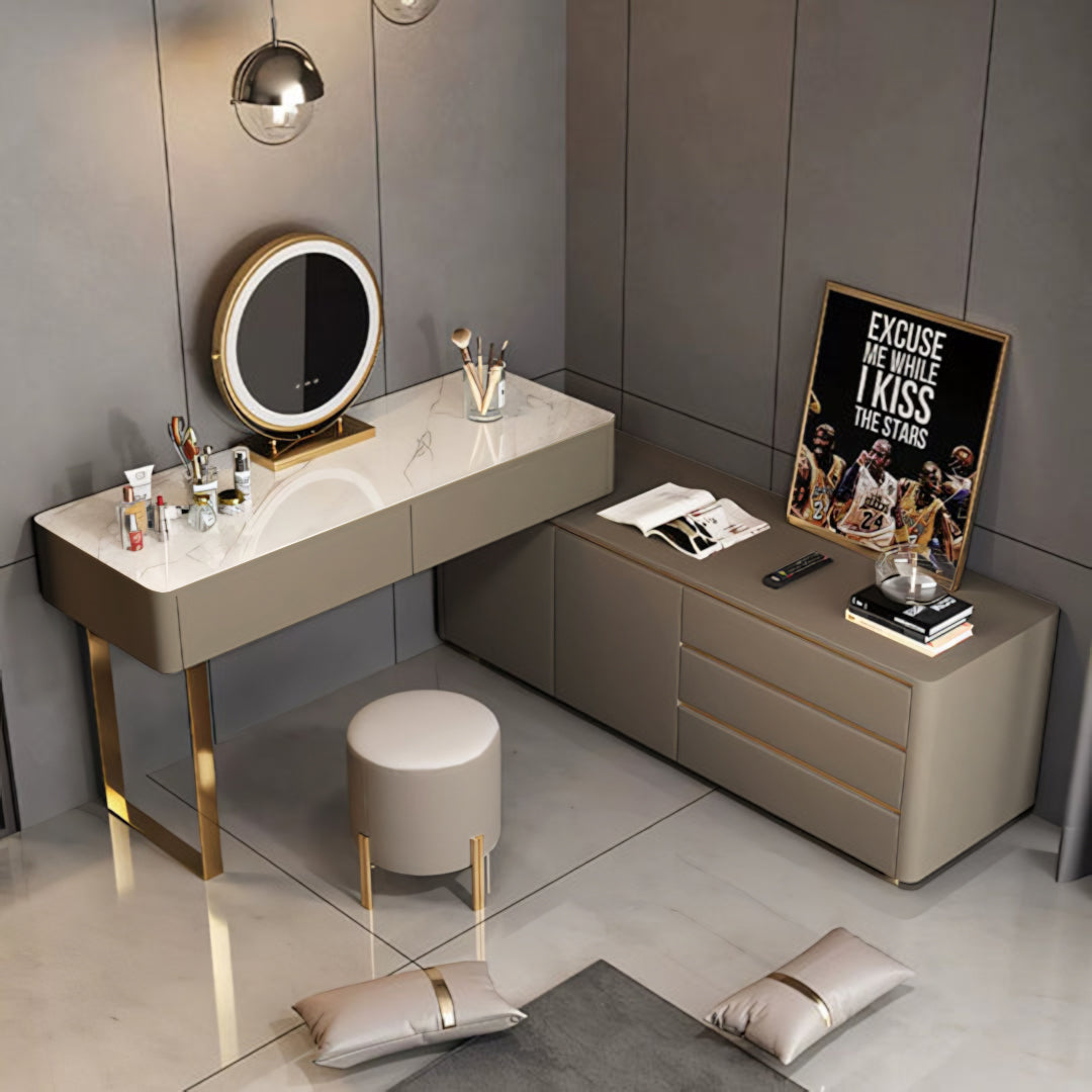 Dempsey Dressing Table With Sideboard, Extendable, Corner Dressing Table with sideboard habitat