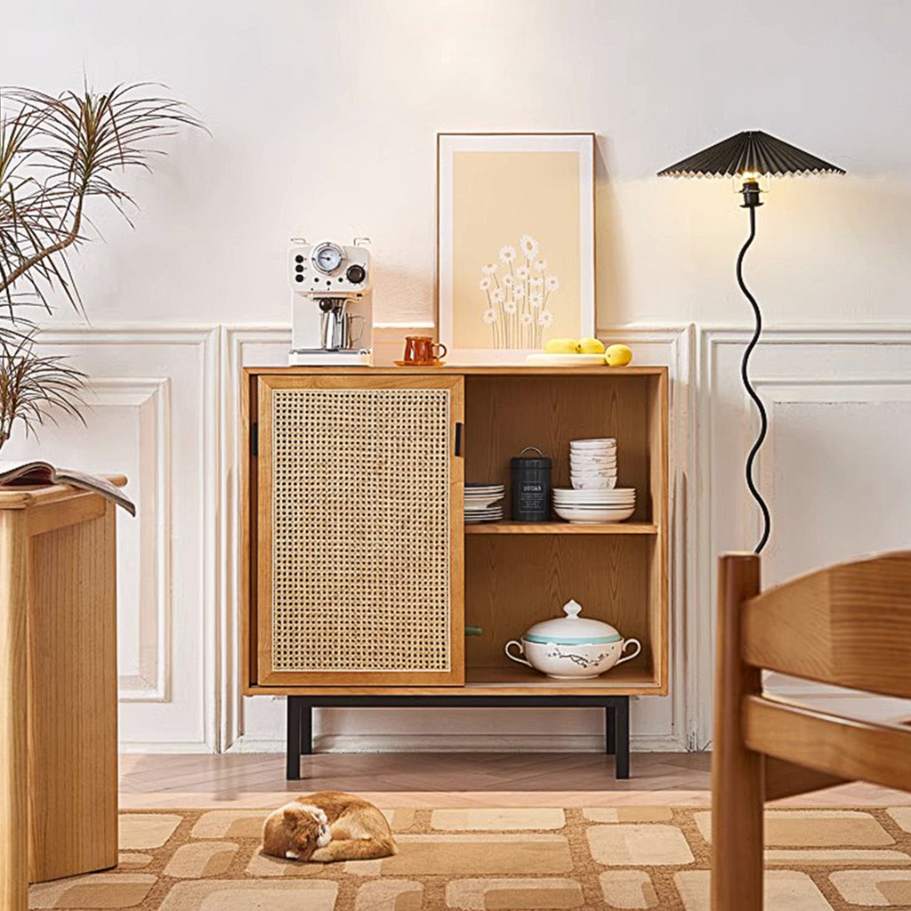 Haven Rattan Sideboard, Side Cabinet in a lifestyle setting with extra large sideboard 200cm