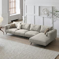 Three Seater Corner Sofa, Leathaire - cream leather corner sofa
