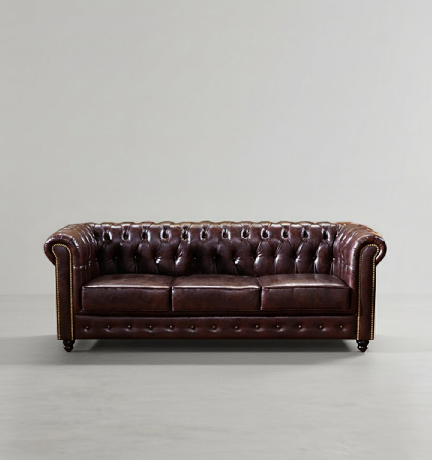 Vintage Chesterfield Three Seater Sofa-Weilai Concept