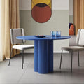 Detail view of Vogue Round Dining Table with extendable dining table and chairs