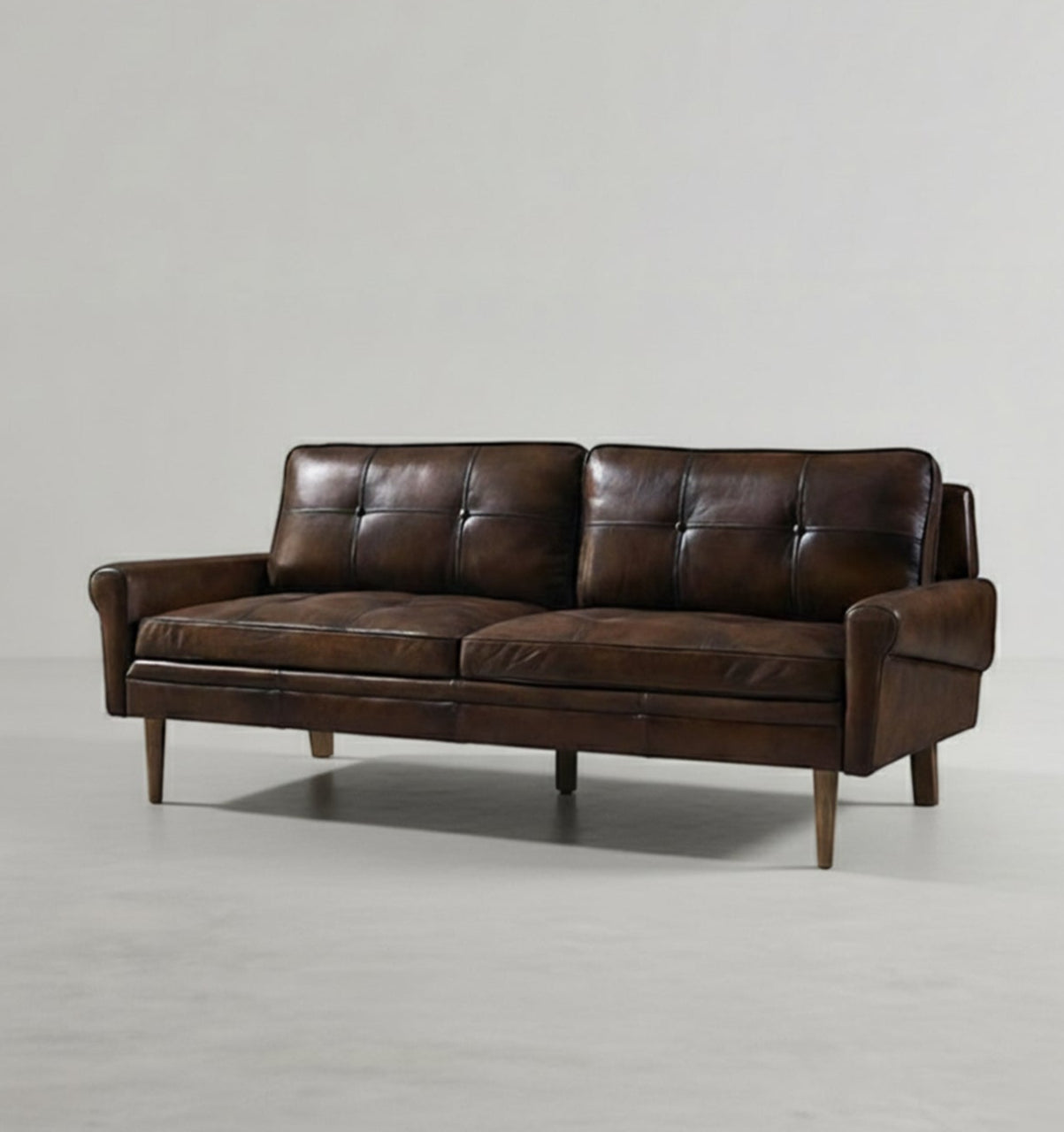 Hemenway Two Seater Sofa, Full Grain Leather-Weilai Concept