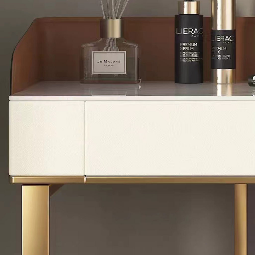 Jaxon Dressing Table with black extendable dining room table