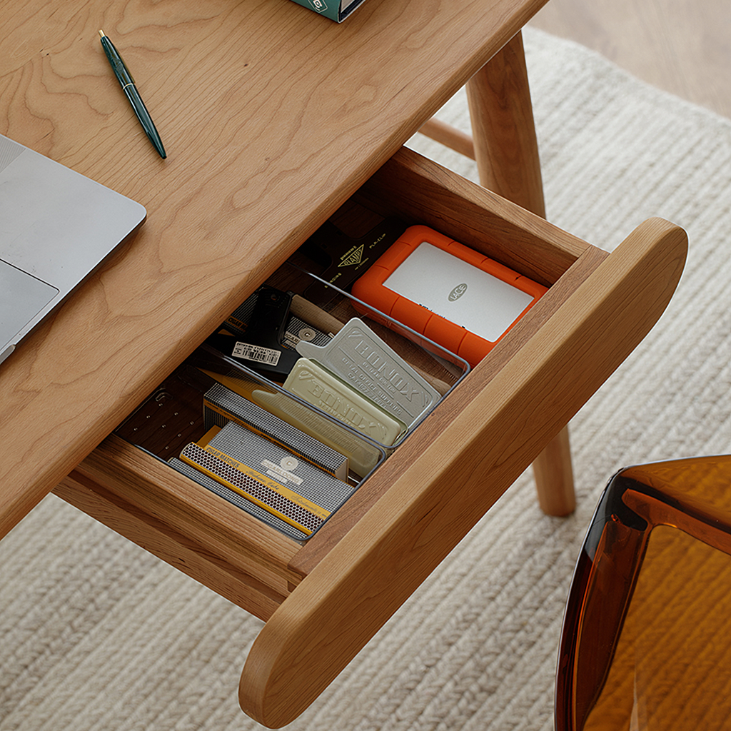 Oak Office Desk, Three Woods Available with office desk with drawers