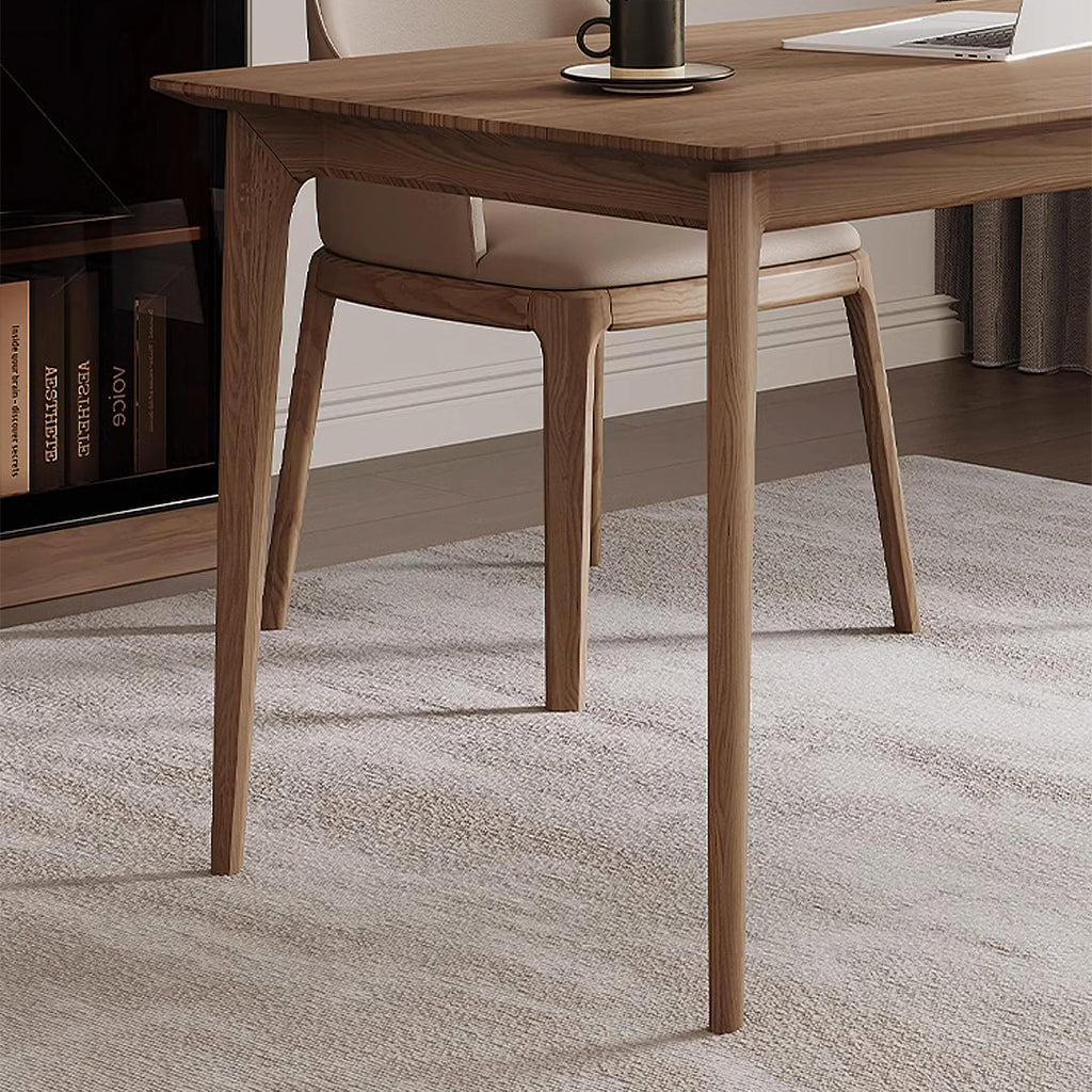 Mei Office Desk, Solid Wood, Ash Wood with office desk height