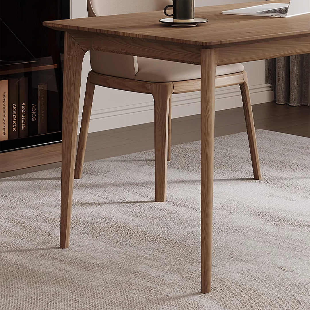 Mei Office Desk, Solid Wood, Ash Wood with office desk height