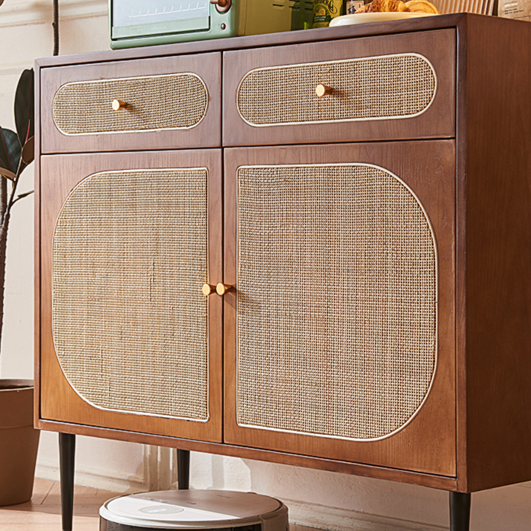 Berlinda Rattan Sideboard with led sideboard