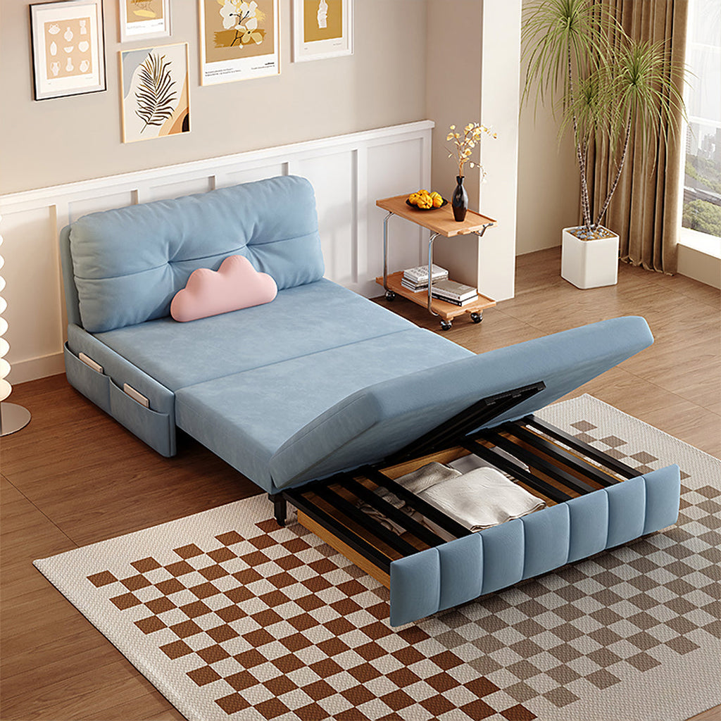 Mehta Single Seater Sofa Bed, Two Seater Sofa Bed, Blue with corner sofa beds with storage