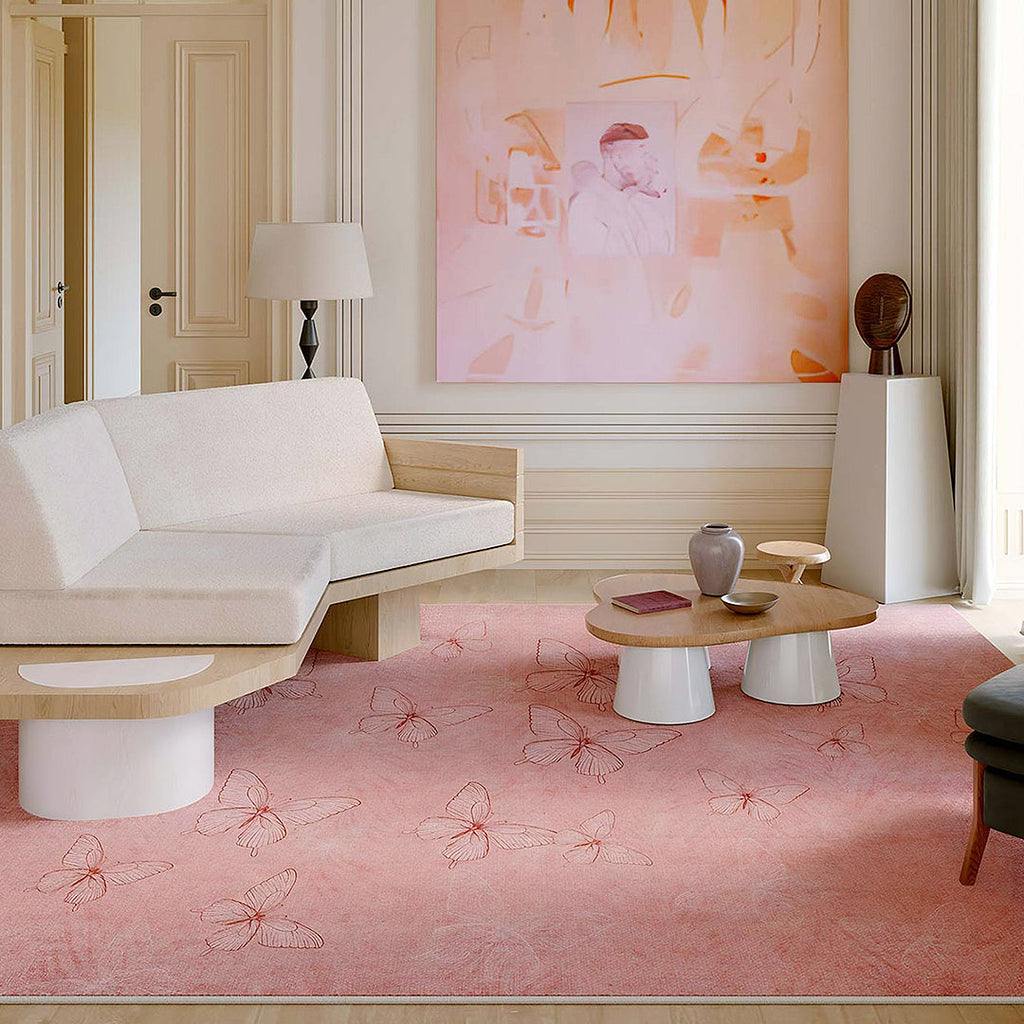 Arielle Pink Safari Rug, Various Style Available-Weilai Concept