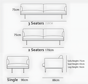 Muuto Outline Style Armchair, 2 Seater, Leather-Weilai Concept-Weilai Concept