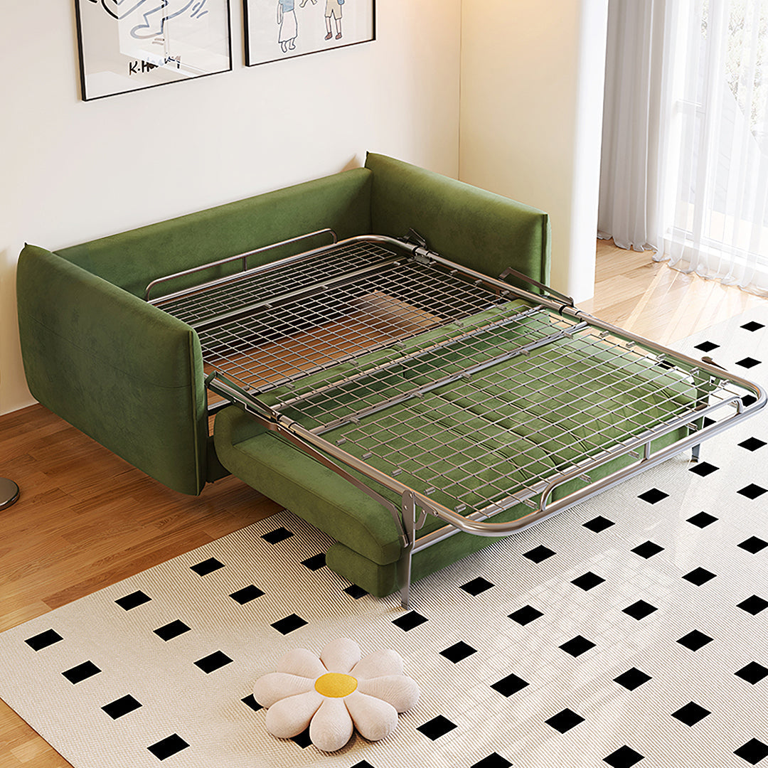 Detail view of Kaur Two Seater Sofa Bed, Pull Out Sleeper Sofa Bed, More Colours with small two seater sofa bed