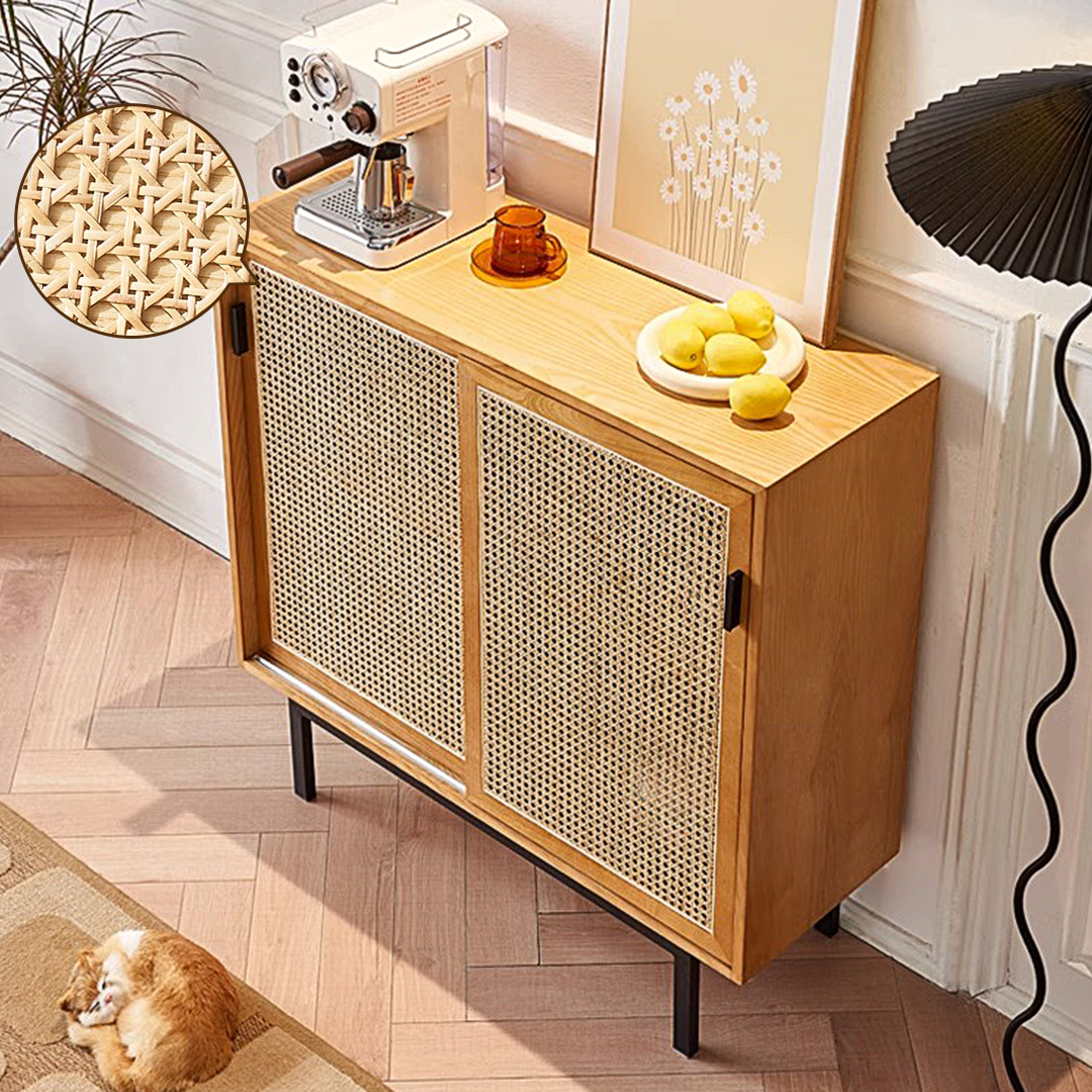 Haven Rattan Sideboard, Side Cabinet with fireplace sideboard