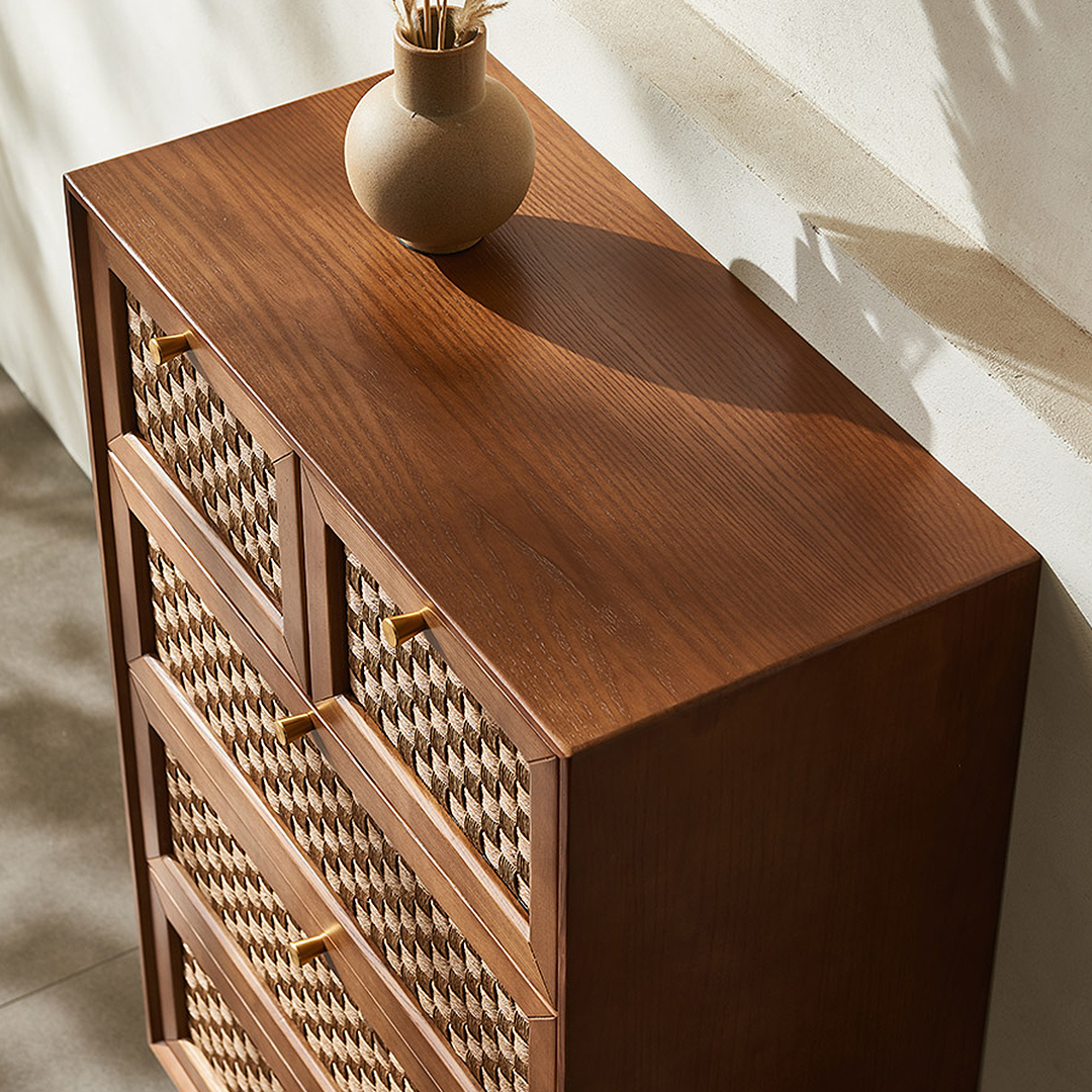 Zulu Art Deco Sideboard, Solid Wood, Walnut with 140cm sideboard