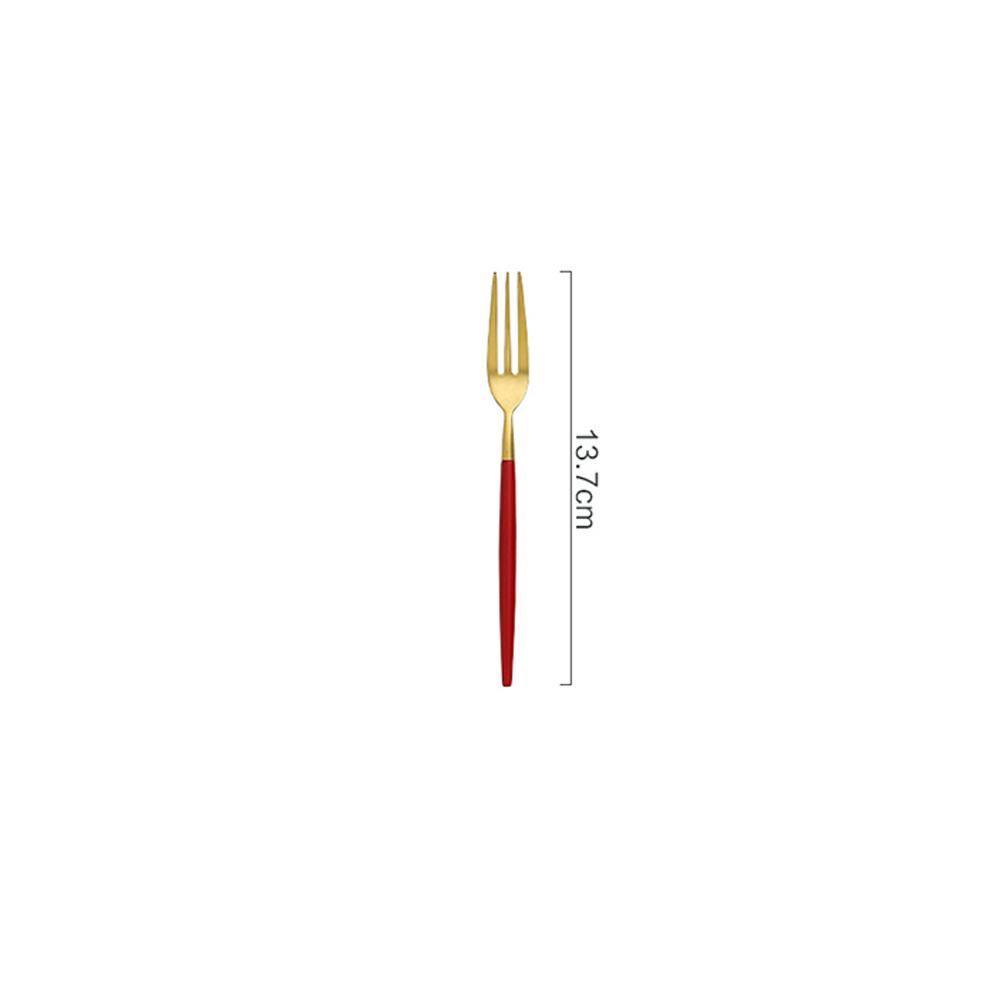 6 Piece Cutlery Set, Red-Weilai-Weilai Concept