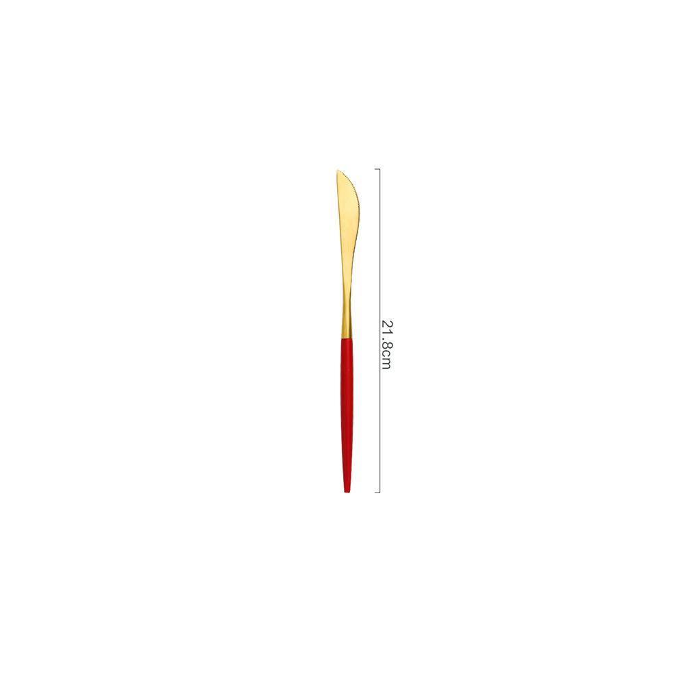 6 Piece Cutlery Set, Red-Weilai-Weilai Concept