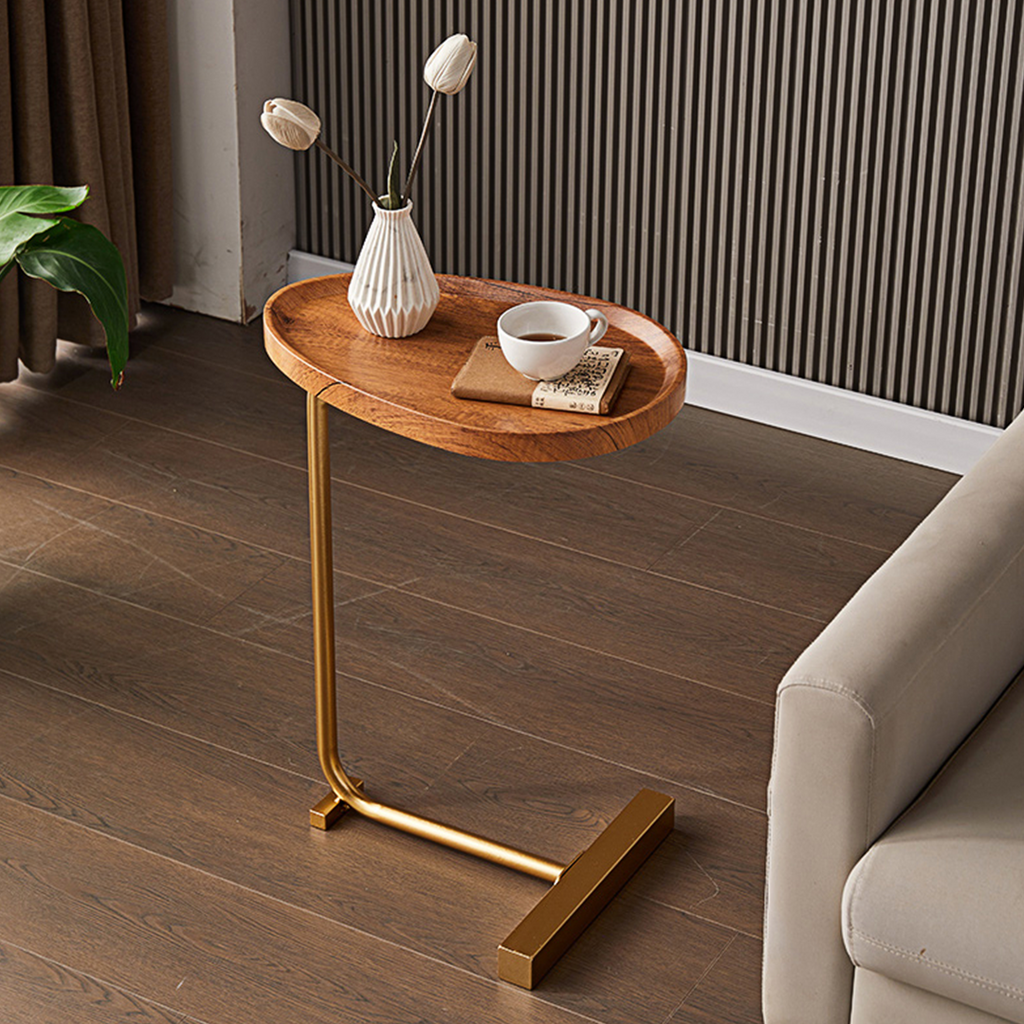 Isabeau Side Table, Wood with ottoman sofa bed