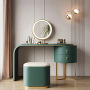 Noorali Dressing Table with Mirror, More Colors Available-Green-80cm-Weilai Concept