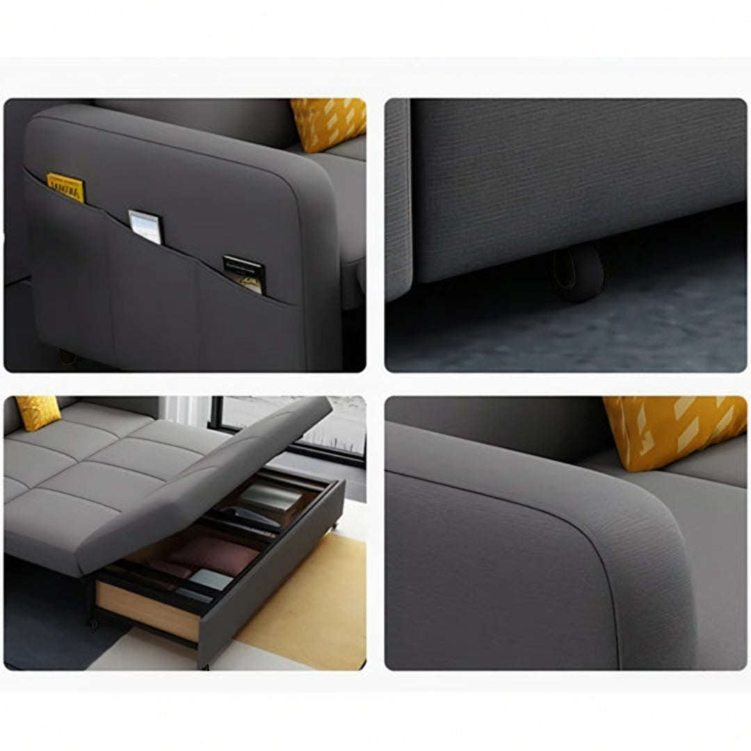Gabriel Two Seater Sofa Bed, Linen with sofas and beds