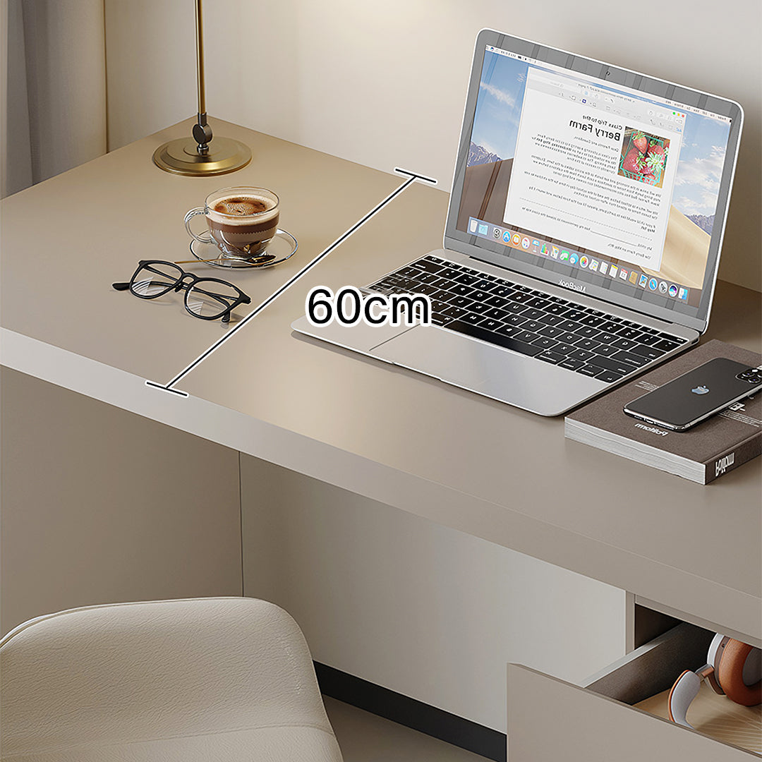 Jamal Office Desk With Storage & Office Chair, Solid Wood with standing office desk