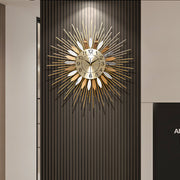 Miller Round Art Deco Wall Clock, Silent Clock, Gold & Silver-Weilai-Weilai Concept