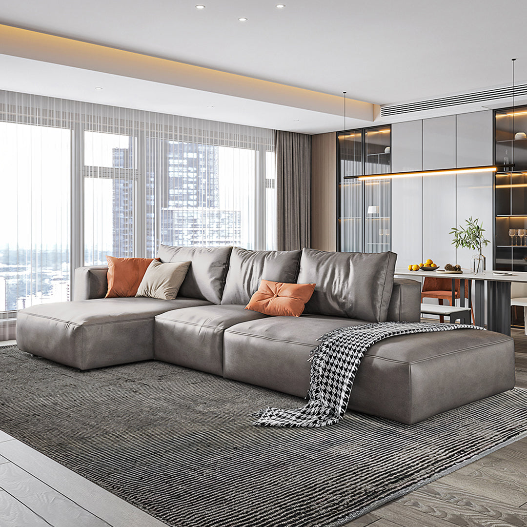 Samona Three Seater, Four Seater Corner Sofa, Leathaire with corner sofa left hand