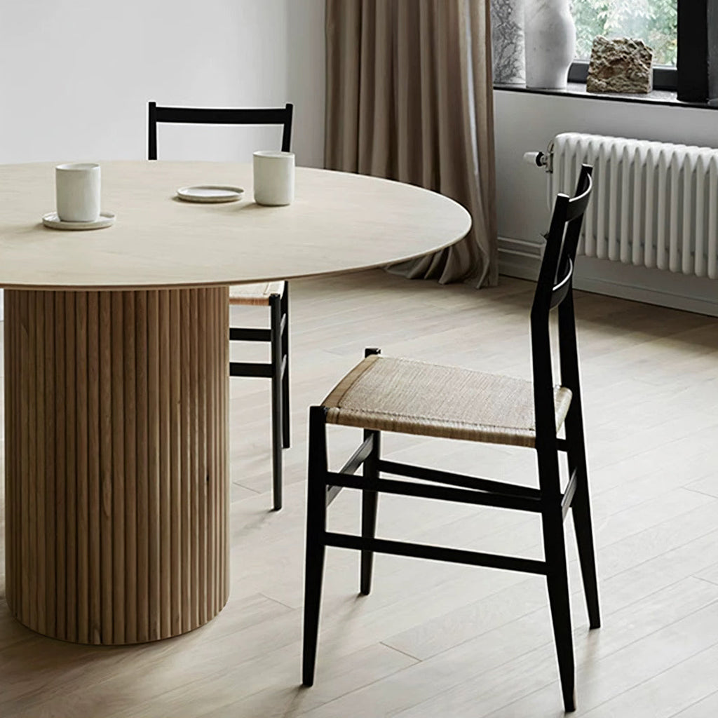Ivar Round Dining Table, Oak Or Walnut with circle dining table