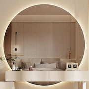 Radcliffe Dressing Table With Large LED Mirror, Cream-Weilai Concept