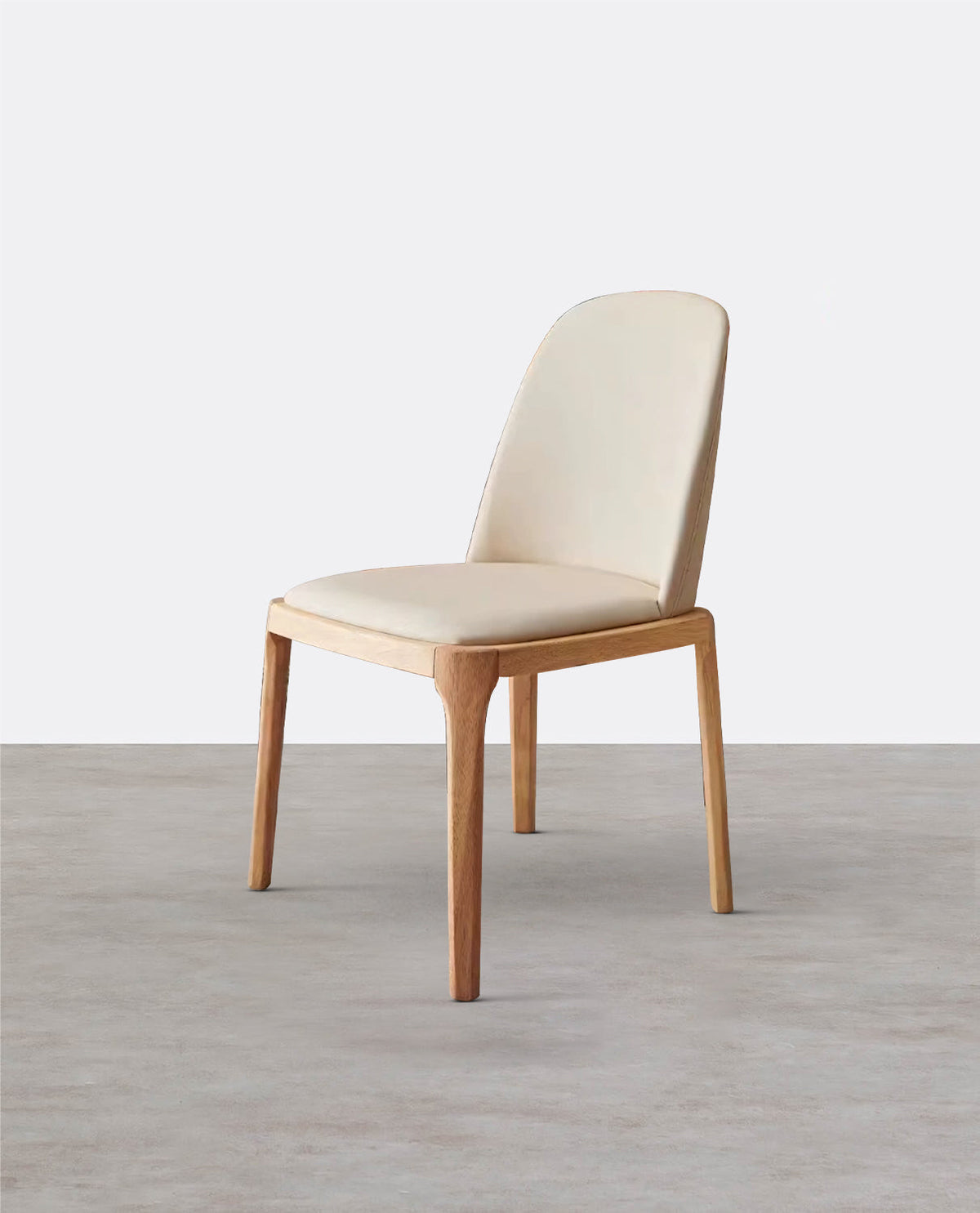 Detail view of A Set of 2 Sienna Dining Chairs, White with dining table and chairs