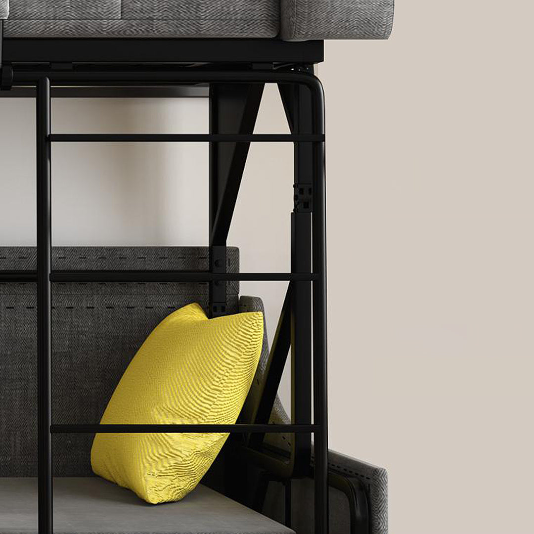 Detail view of Pérez Two Seater Sofa Bed, Bunk Bed, Linen with small sofa bed