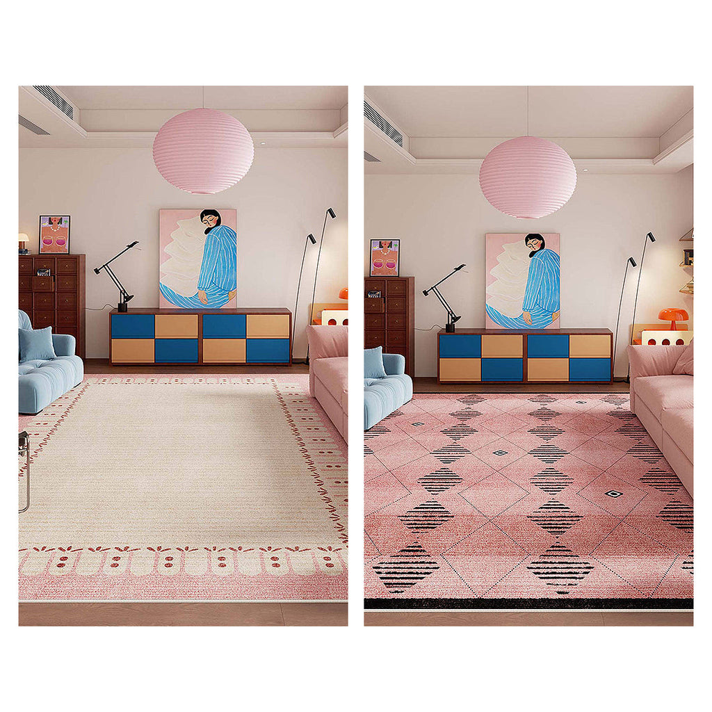 Arielle Pink Safari Rug, Various Style Available-Weilai Concept