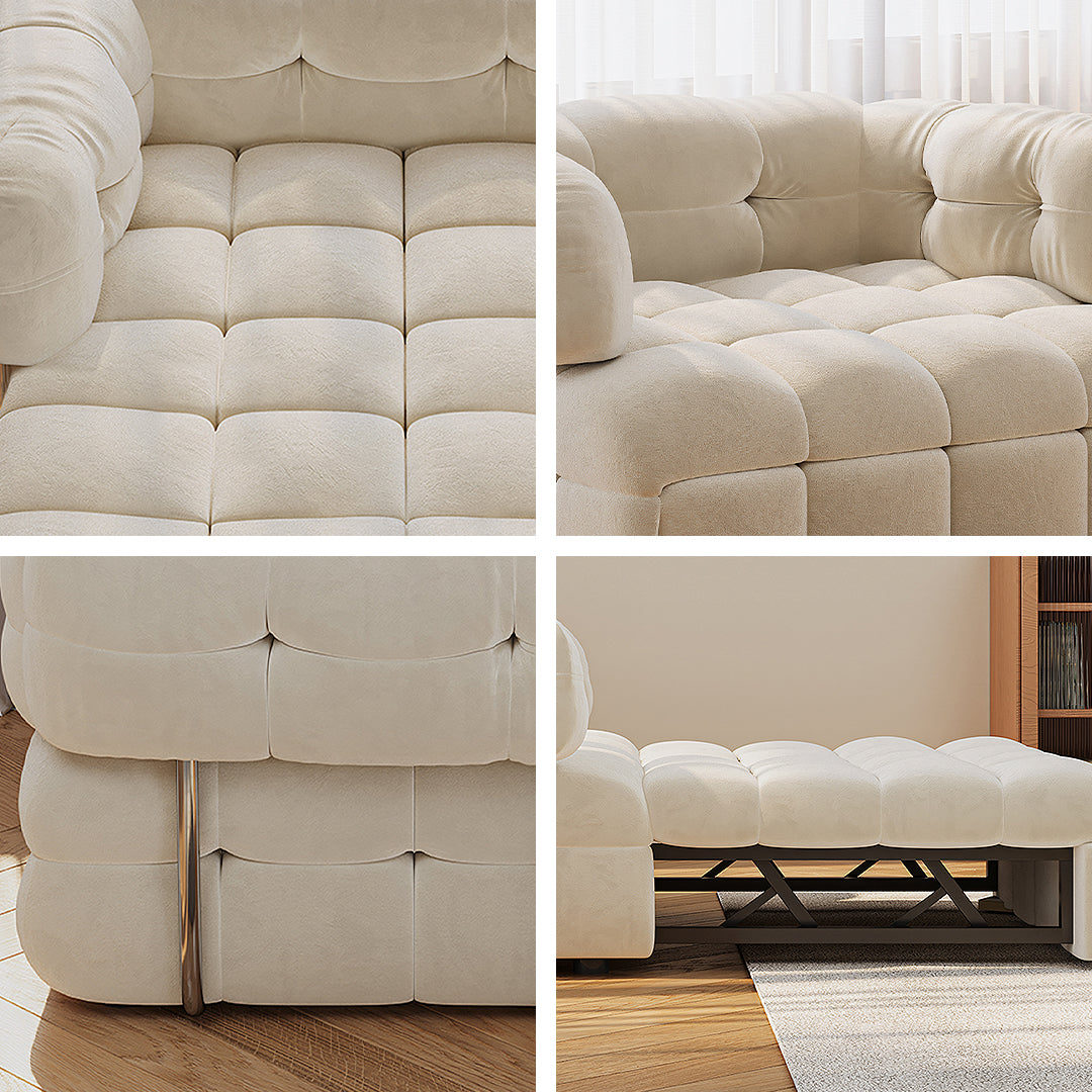 Rojas Single Sofa Bed, Armchair Sofa Bed, Cream with sofa beds