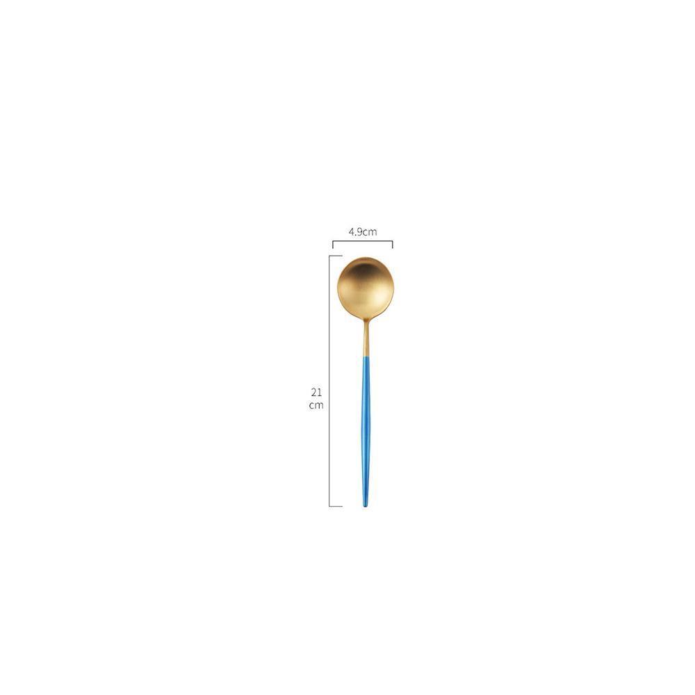 8 Piece Cutlery Set, Blue-Weilai Concept-Weilai Concept