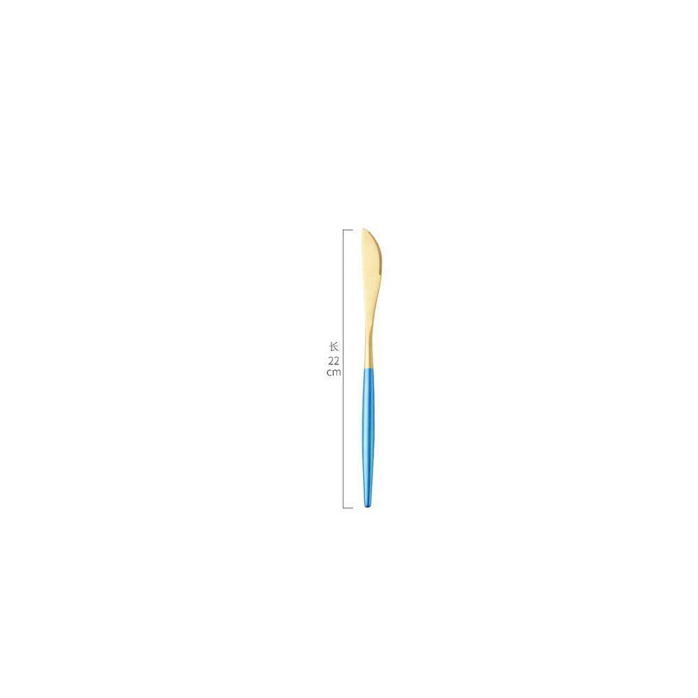 8 Piece Cutlery Set, Blue-Weilai Concept-Weilai Concept