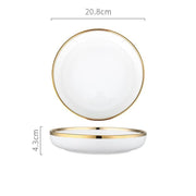8 Pieces Dinner Set, Pink Or White-Weilai Concept-Weilai Concept