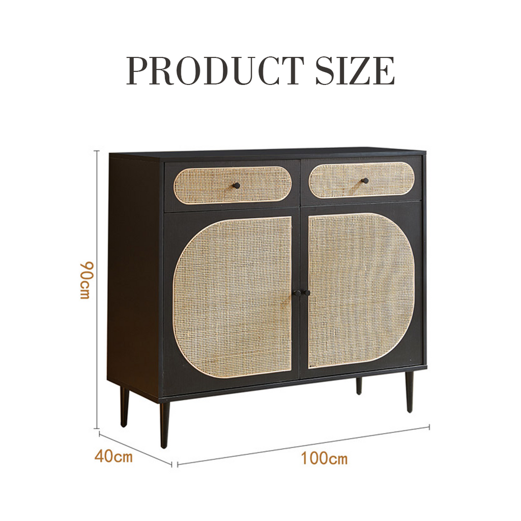 Barbary Rattan Sideboard, Black Or Oak with sideboards oak