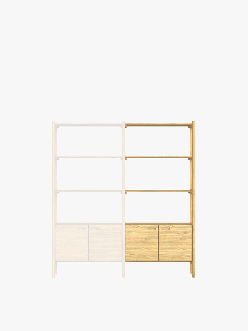 Hazlemere 2 Door Single Bookcase Extension